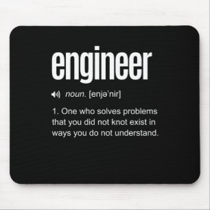 Funny Engineer Definition Mouse Mat