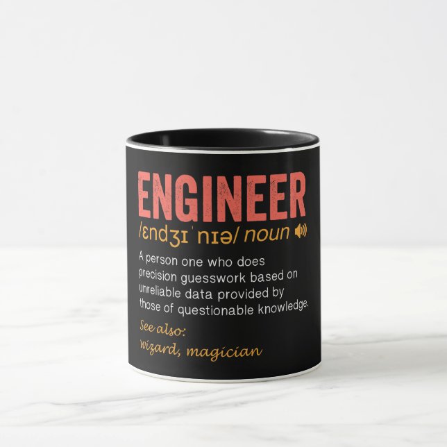 Funny Engineer Definition Mug (Center)