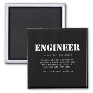 Funny Engineer Dictionary Definition Magnet