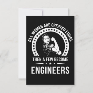 Funny Engineer For All Women Are Created Equal RSVP Card