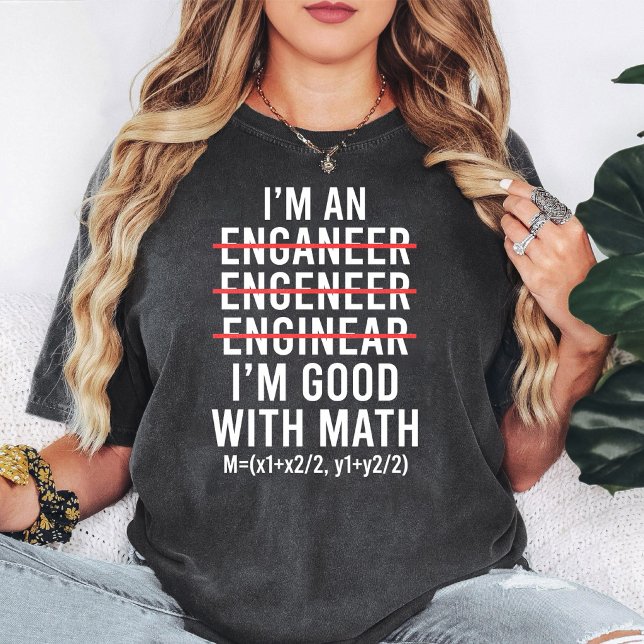 Funny Engineer Math Midpoint Formula Humour T-Shirt (Creator Uploaded)