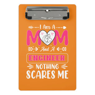 Funny Engineer Mum, Engineer Mum Mini Clipboard