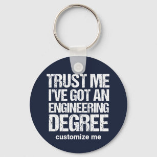 Funny Engineering Graduation Custom Engineer Key Ring
