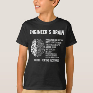 Funny Engineering Humour Brain Engineer Joke T-Shirt
