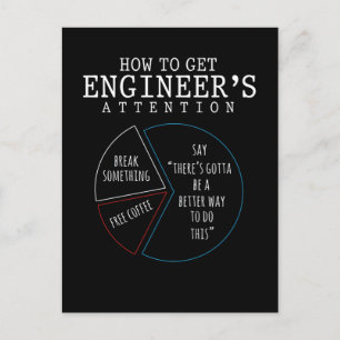 Funny Engineering Joke Coffee Engineer Humour Postcard