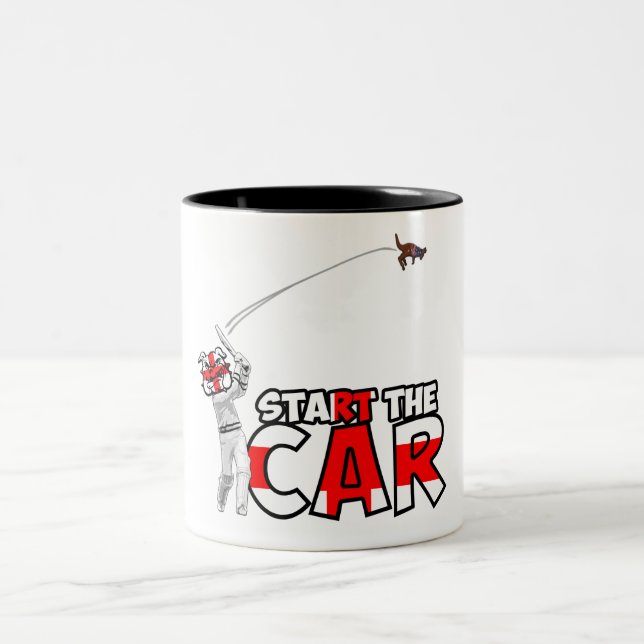 Funny England cricket Two-Tone Coffee Mug (Center)