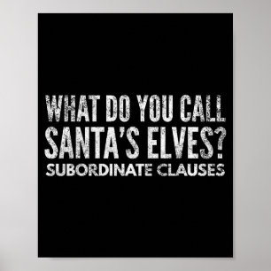 Funny Englieacher About Grammar And Christmas  Poster