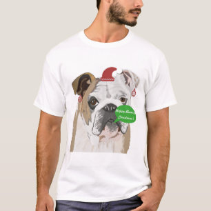 Funny English Bulldog Christmas T-Shirt