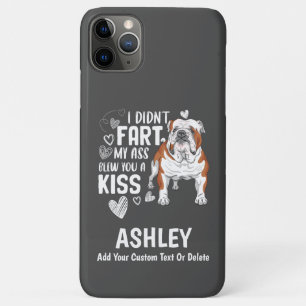 Funny English Bulldog Fart Kiss Cool Dog Lover iPhone 11 Pro Max Case