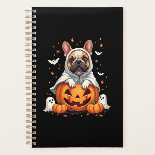 Funny English Bulldog Ghost Boo Halloween Womens M Planner