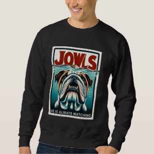 Funny English Bulldog Jowls Ice Cream Bully Dog Mo Sweatshirt