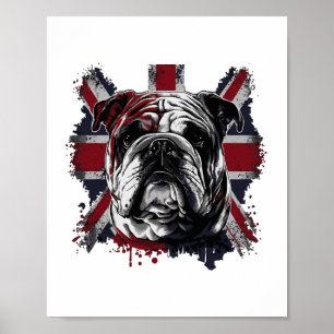 Funny English bulldog Poster