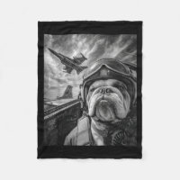 Funny English Bulldog Selfie Fighter Jet Lot Aviat