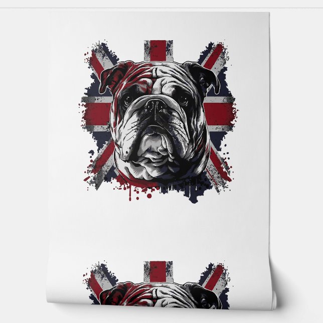 Funny English bulldog Wallpaper (Unrolling)