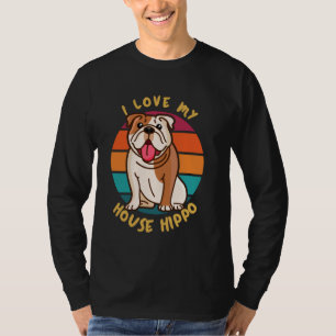 Funny English Bulldogs-I-Love My T-Shirt