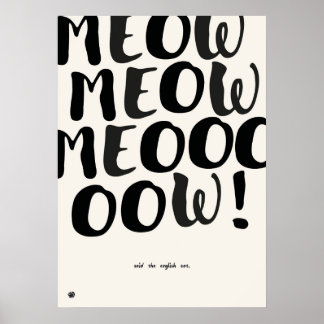 Funny English Cat Quote Art Print
