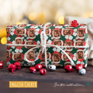 Funny English Cocker Christmas Pattern Wrapping Paper
