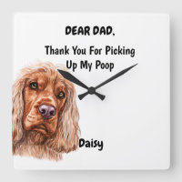 Funny English cocker spaniel Dad Canine Art 