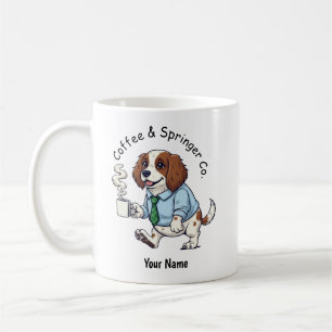 Funny English Springer DOG Business Suit Coffee  Mug