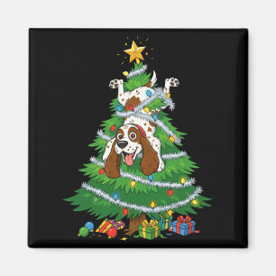Funny English Springer Spaniel Dog Christmas Tree Magnet