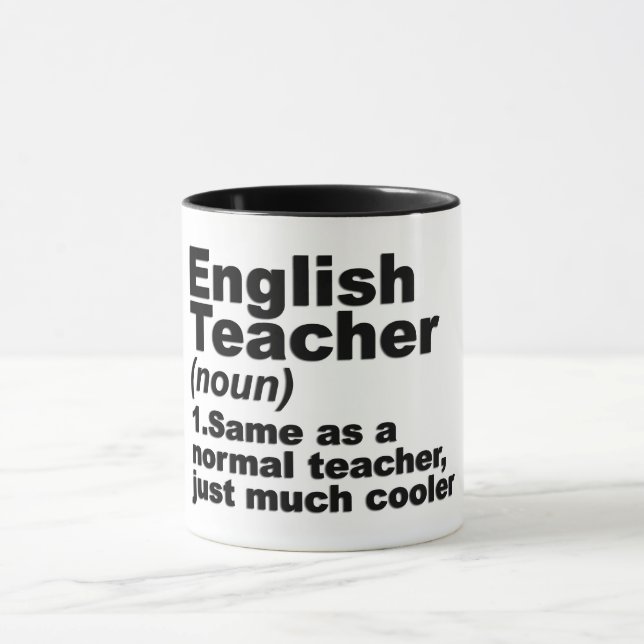 Funny English Teacher Definition Mug (Center)