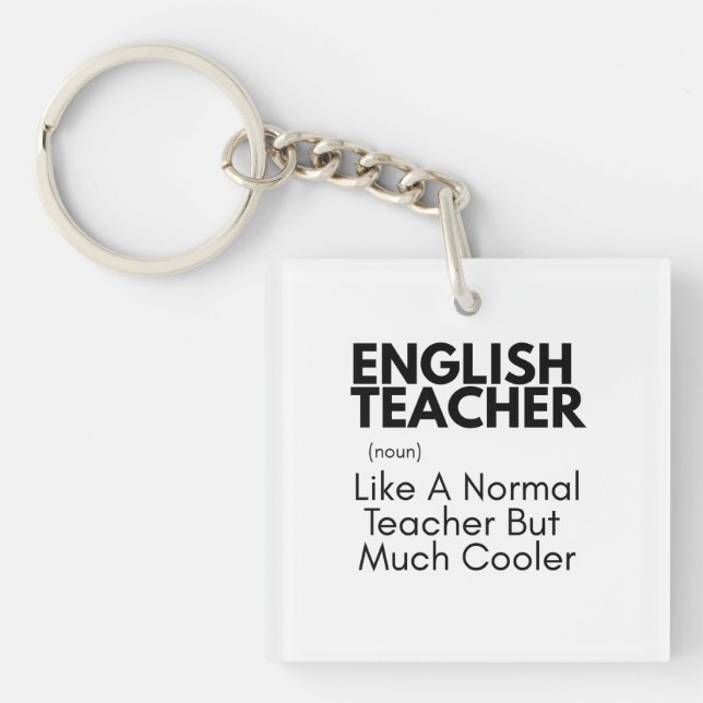 Funny English Teacher Gift Idea  Key Ring (Front)