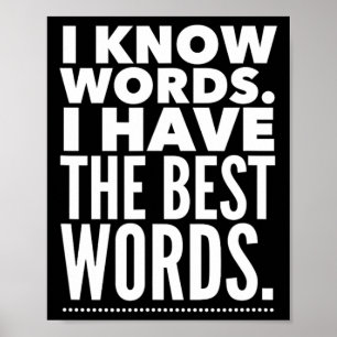 Funny English Teacher Gift - Trump Quote - The Bes Poster