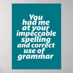 Funny English Teacher Humour Correct Use of Poster