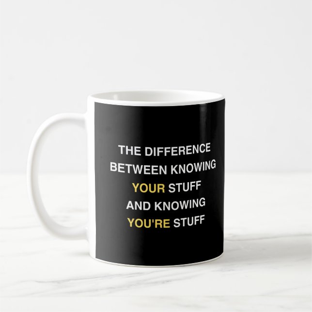 Funny English Teacher Punctuation Quote Gift Coffee Mug (Left)