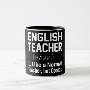 Funny English Teacher Two-Tone Coffee Mug