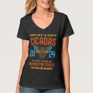 Funny Entomology Cicada Reunion Concert Fest 2024 T-Shirt