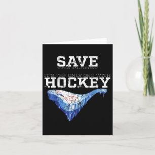 Funny Environmental Protection Save Hockey Planet Card