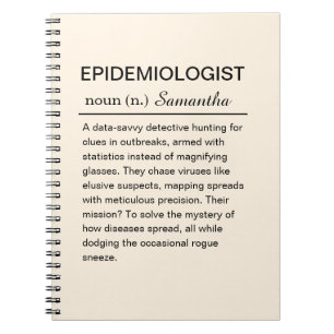 Funny Epidemiologist Definition Personalised Notebook