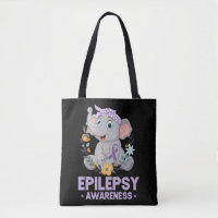 Funny Epilepsy Awareness Flower Elephant Ribbon