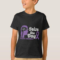 Funny Epilepsy Awareness Seize The Day Ribbon 1