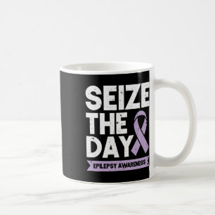 Funny Epilepsy Awareness Seize The Day Ribbon Coffee Mug