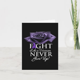 Funny epilepsy Awareness women Kids purple ribbon Card
