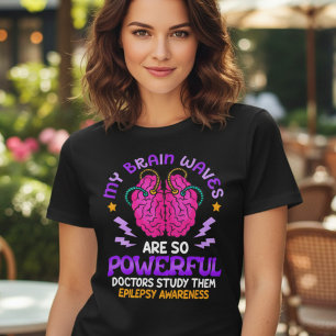 Funny Epilepsy Brain Waves Awareness Tri-Blend Shirt