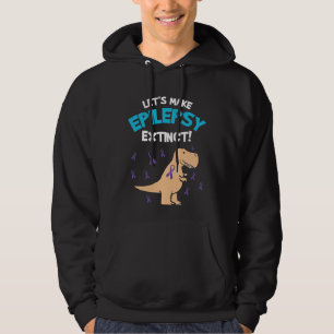funny epilepsy dinosaur warrior gift idea hoodie