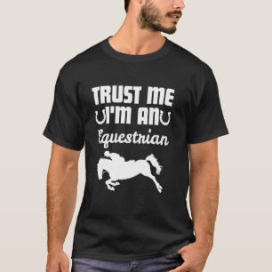 Funny Equestrian Art For Men Women Horse Rider Jum T-Shirt