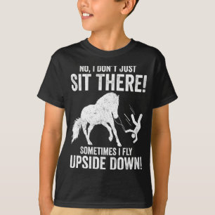 Funny Equestrian Horse Vaulting Fly Ide Down T-Shirt