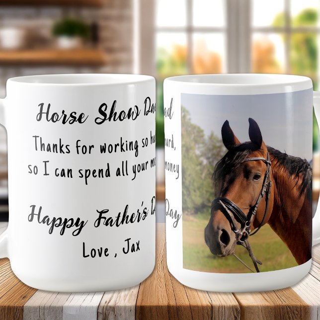 Funny Equestrian Life Custom Photo Horse Lover Coffee Mug (Creator Uploaded)
