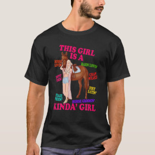 Funny Equestrian Saying For Girls - Cute Horse Rid T-Shirt