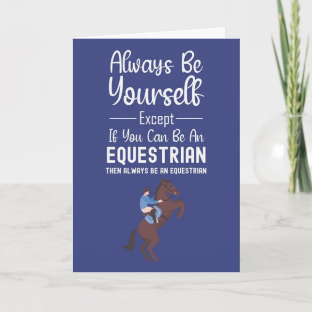 Funny Equine Cards Equestrian Animal Horse Cute (Front)