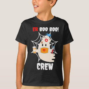 Funny ER Boo Boo Crew Nurse Halloween Cute Ghost T-Shirt