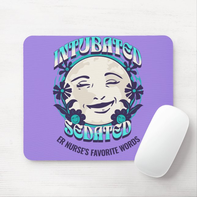 Funny ER Doctor Intubated Customise (Medical Job) Mouse Mat (With Mouse)