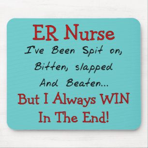 Funny ER Nurse T-Shirts and Gifts Mouse Mat