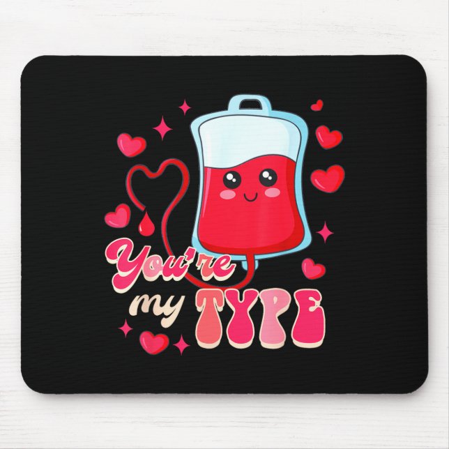 Funny Er Rn Nurse Nursing Valentine’s Day You're M Mouse Mat (Front)