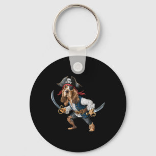 Funny Er Spaniel Pirate Halloween Mens Womens Kids Key Ring