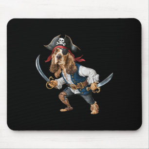 Funny Er Spaniel Pirate Halloween Mens Womens Kids Mouse Mat